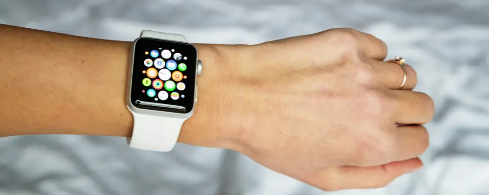 Apple watch on person't wrist