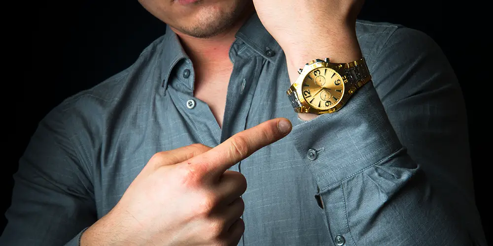 Man with goldwatch
