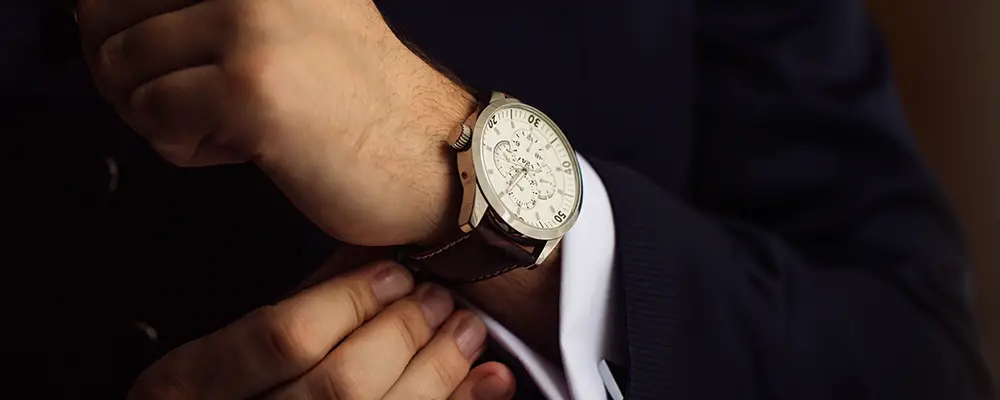 Man with gold watch