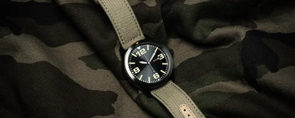 Military watch isolated