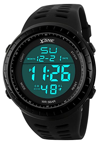 Digital Sports Watch Water Resistant Outdoor Easy Read Military Back Light...